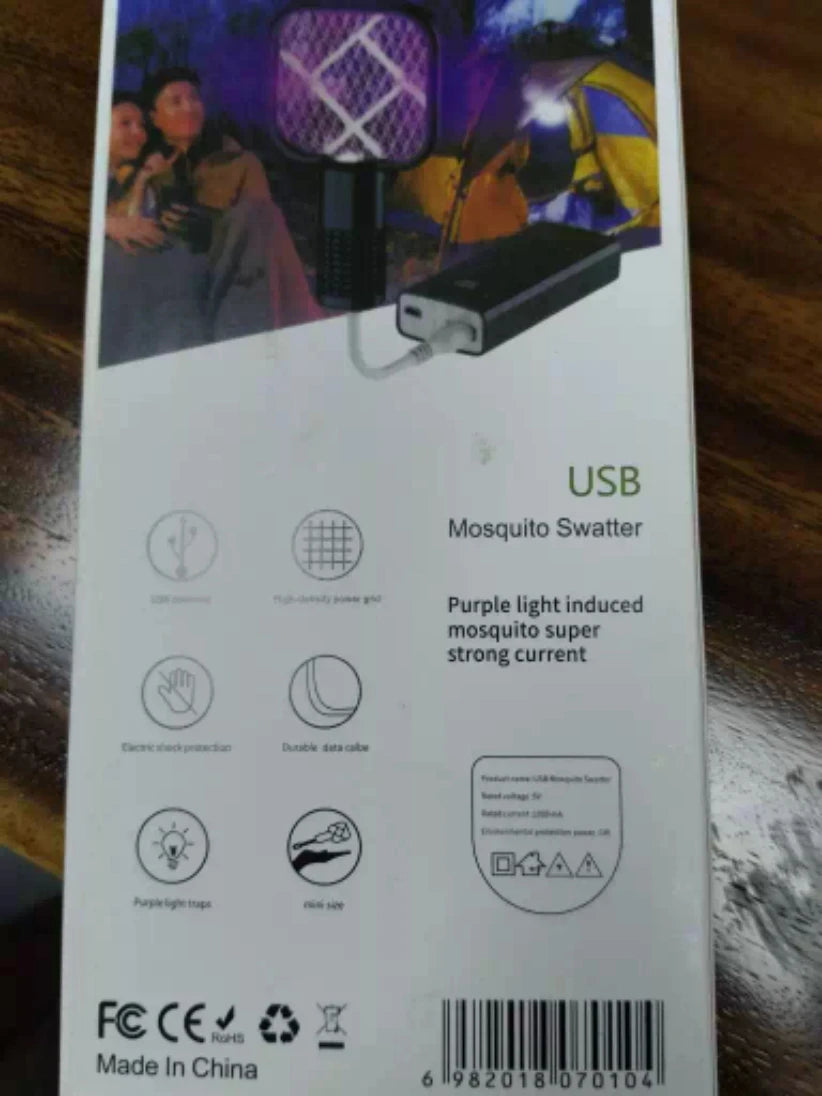 Portable Mini Mosquito Zapper 💕 USB Electric Bug Swatter with UV light