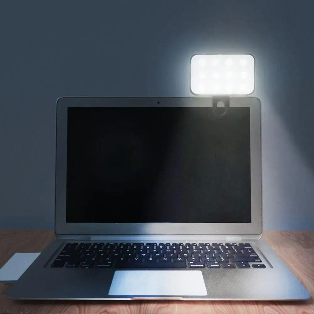 Mini LED Selfie Light – Clip-On Fill Flash for Phones, Tablets & Laptops