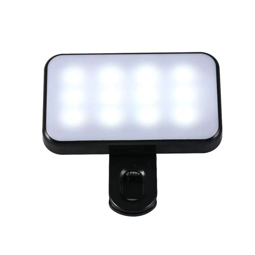 Mini LED Selfie Light – Clip-On Fill Flash for Phones, Tablets & Laptops