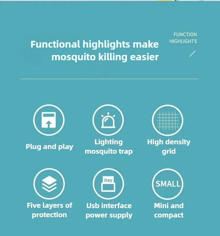 Portable Mini Mosquito Zapper 💕 USB Electric Bug Swatter with UV light