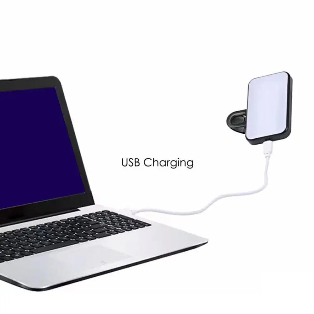 Mini LED Selfie Light – Clip-On Fill Flash for Phones, Tablets & Laptops
