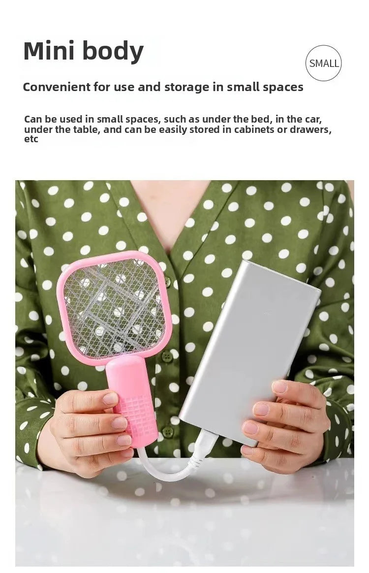 Portable Mini Mosquito Zapper 💕 USB Electric Bug Swatter with UV light