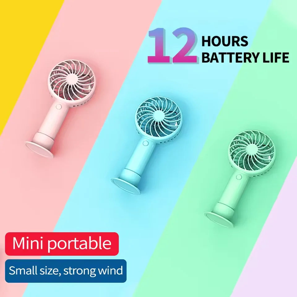 Mini Portable Handheld Fan – USB Rechargeable for Travel & Outdoors