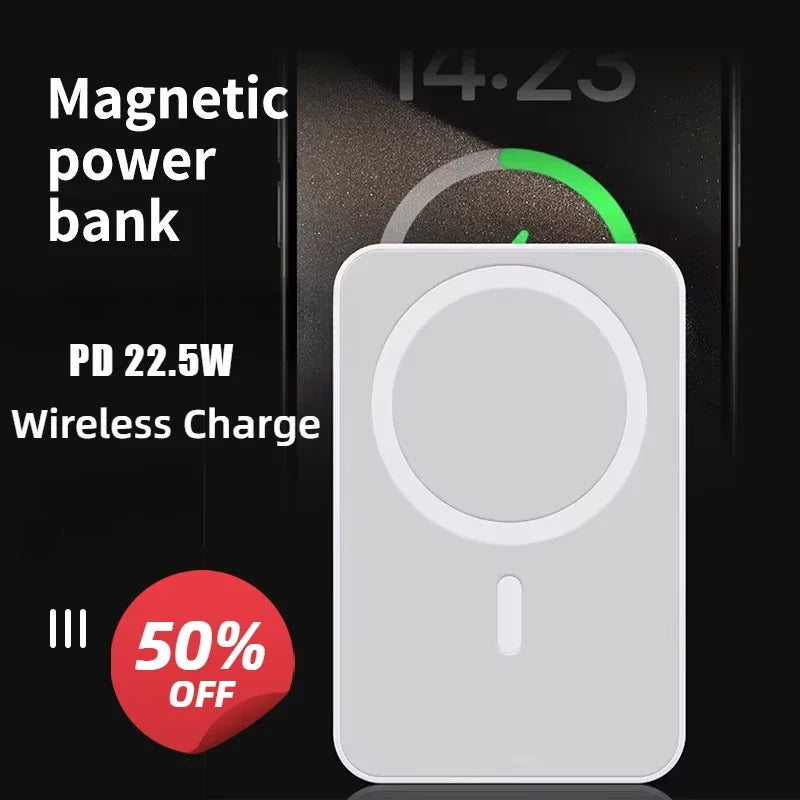 AweThingsGirly Mini Magnetic Power Bank – Fast Wireless Charger for iPhone & Samsung