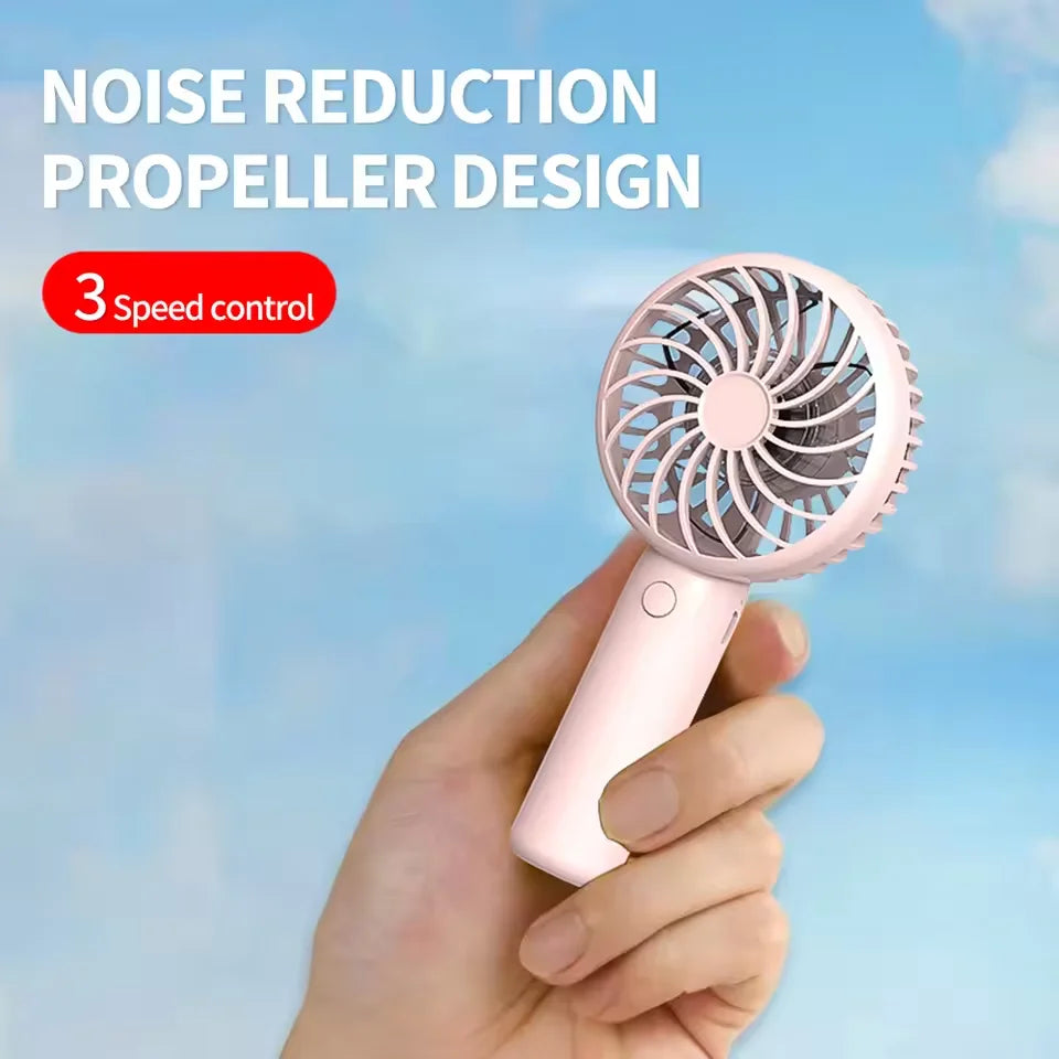 Mini Portable Handheld Fan – USB Rechargeable for Travel & Outdoors