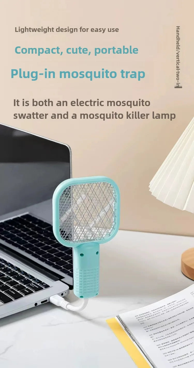 Portable Mini Mosquito Zapper 💕 USB Electric Bug Swatter with UV light