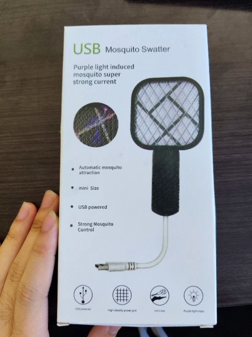 Portable Mini Mosquito Zapper 💕 USB Electric Bug Swatter with UV light
