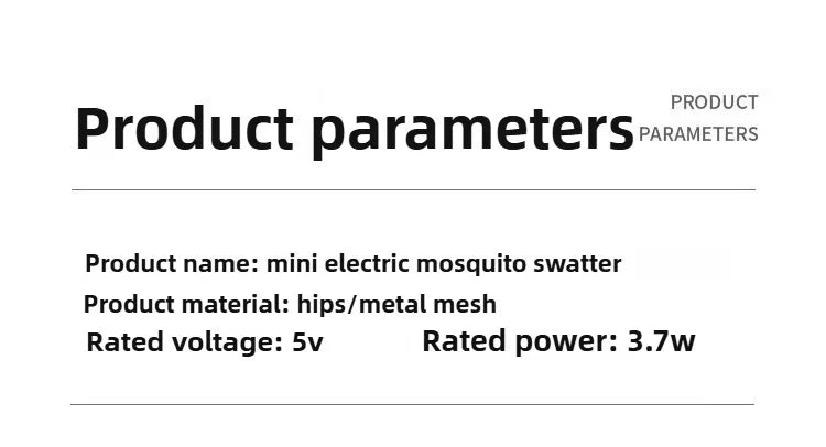 Portable Mini Mosquito Zapper 💕 USB Electric Bug Swatter with UV light