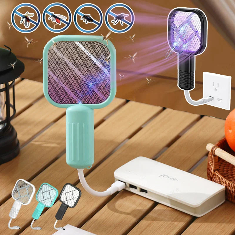 Portable Mini Mosquito Zapper 💕 USB Electric Bug Swatter with UV light