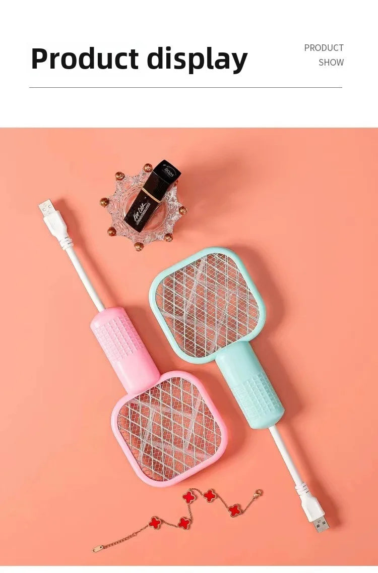 Portable Mini Mosquito Zapper 💕 USB Electric Bug Swatter with UV light