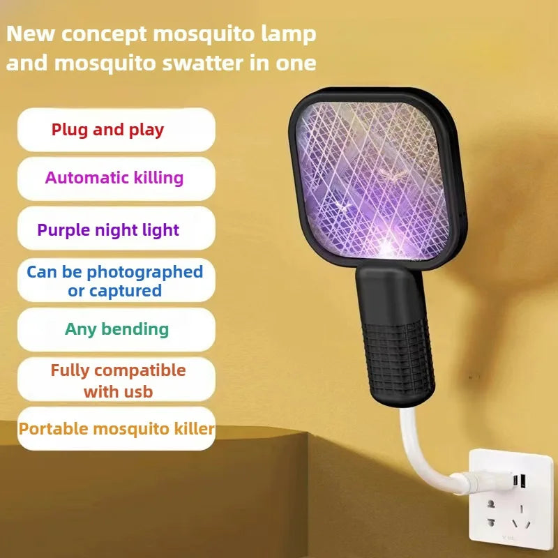 Portable Mini Mosquito Zapper 💕 USB Electric Bug Swatter with UV light
