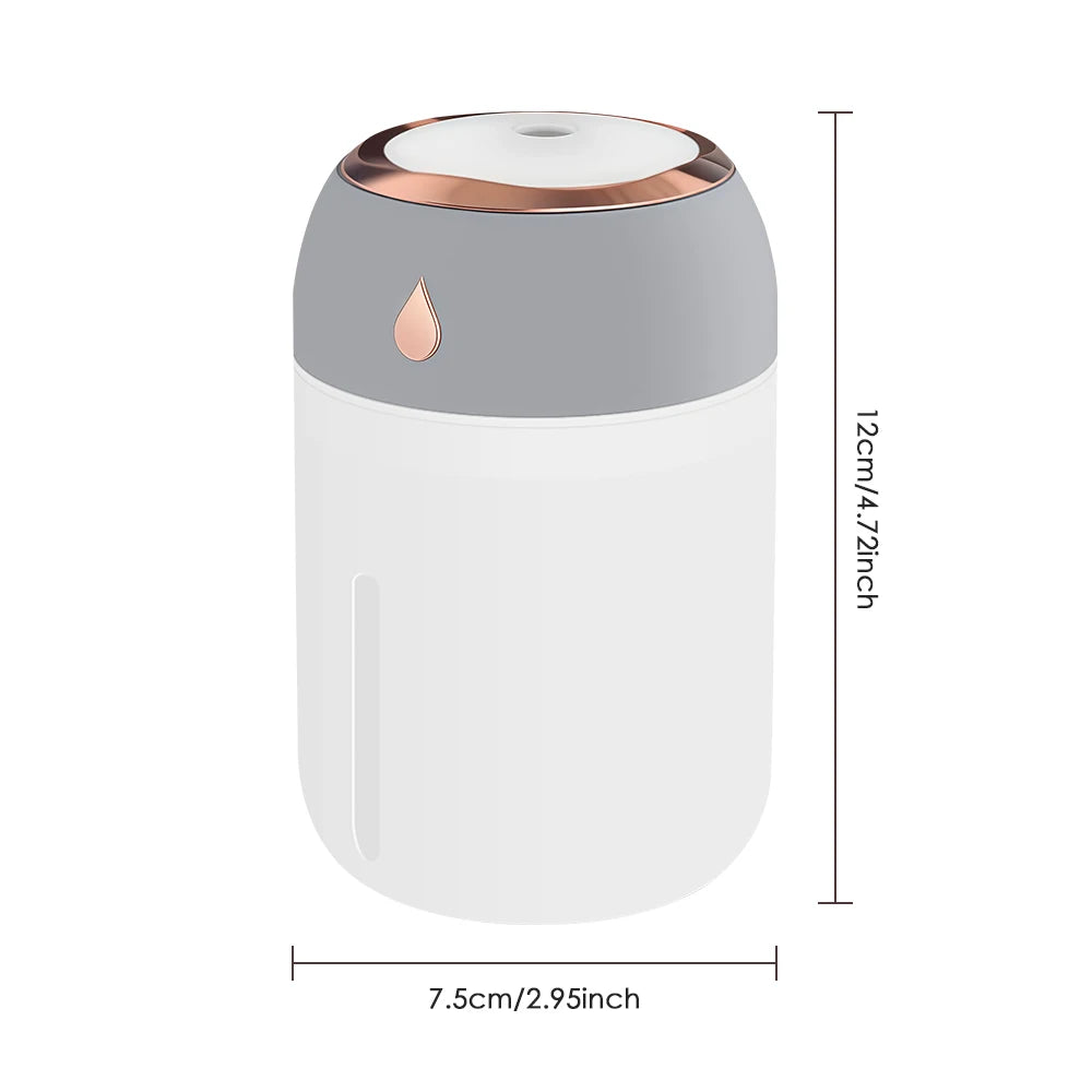 Cute Mini Air Humidifier – USB Colorful Light for Office, Car & Bedroom